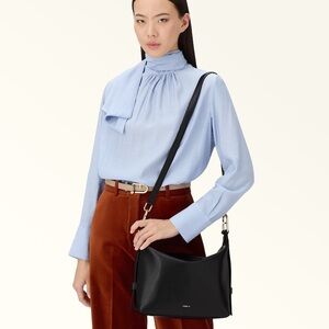 Furla "Sfera" black hobo bag